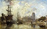 The Port of Dordrecht by Johan Barthold Jongkind